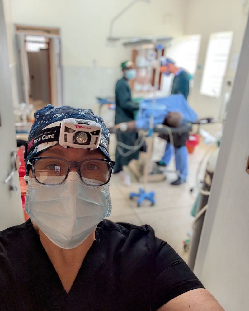 Heidi Miller in the operating room at Holy Cross Hospital